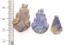 Picture of   Ancient Egypt. LOT OF 3 LAPIS LAZULI LOTUS FLOWER  AMULETS. 600 - 300 B.C