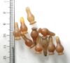Picture of Ancient Egypt. LOT OF 10 CARNELIAN STONE POPPY SEED AMULETS. 600 - 300 B.C