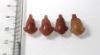 Picture of   Ancient Egypt. LOT OF 4 CARNELIAN LOTUS FLOWER  AMULETS. 600 - 300 B.C