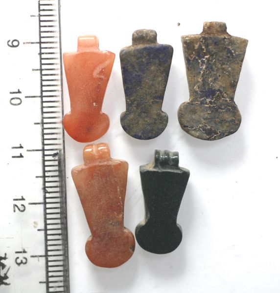Picture of   Ancient Egypt. LOT OF 5 STONE MANAT  AMULETS. 600 - 300 B.C