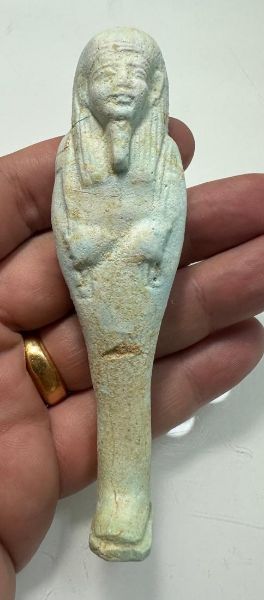 Picture of   Ancient Egypt. FAIENCE USHABTI . LATE PERIOD. 600 - 300  B.C