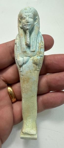 Picture of   Ancient Egypt. FAIENCE USHABTI . LATE PERIOD. 600 - 300  B.C