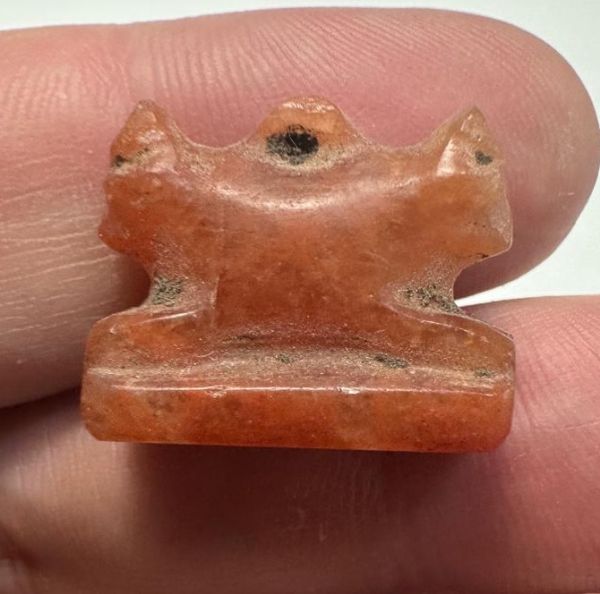 Picture of ANCIENT EGYPT. LATE PERIOD  STONE  DOUBLE AMULET OF AN APIS BULL. 600 - 300 B.C