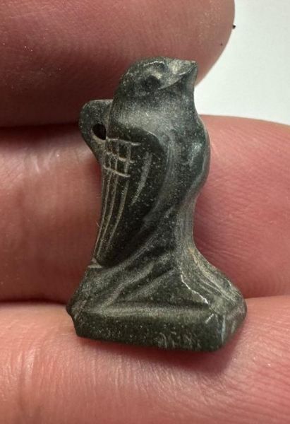 Picture of   Ancient Egypt.   Stone Falcon (Horus) Amulet  . Ptolemaic Period. 3rd century B.C