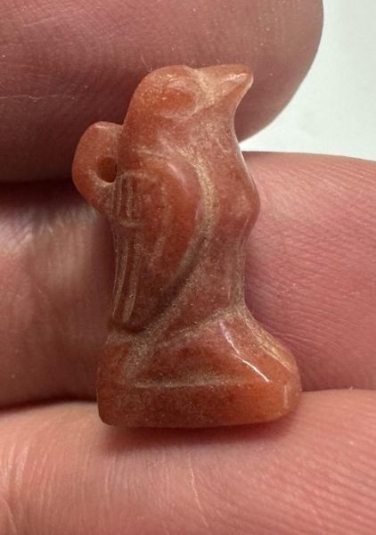 Picture of Ancient Egypt.   Stone Falcon (Horus) Amulet  . Ptolemaic Period. 3rd century B.C
