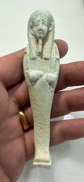 Picture of   Ancient Egypt. FAIENCE USHABTI . LATE PERIOD. 600 - 300  B.C
