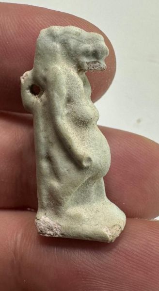 Picture of ANCIENT EGYPT - FAIENCE TAWERET AMULET . 600 - 300 B.C
