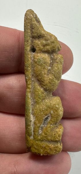 Picture of ANCIENT EGYPT - FAIENCE  AMULET OF A HARE. GRECO - ROMAN. 300 - 100 B.C