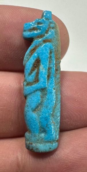 Picture of ANCIENT EGYPT - FAIENCE TAWERET AMULET . GRECO-ROMAN 300 - 100 B.C