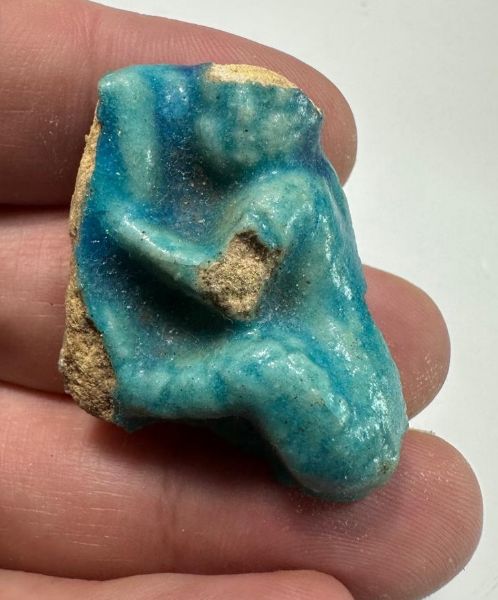 Picture of ANCIENT EGYPT - FAIENCE FRAGMENT. GRECO - ROMAN. 300 - 100 B.C