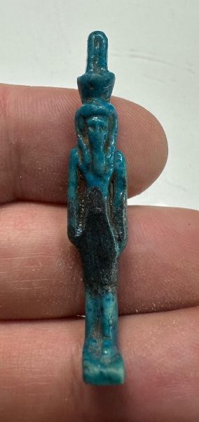 Picture of ANCIENT EGYPT - FAIENCE NEFERTUM AMULET . 600 - 300 B.C