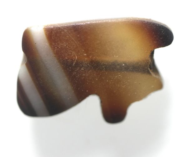 Picture of   Ancient Egypt.   Banded Agate Stone Eye of Horus Amulet  . 600 - 300 B.C