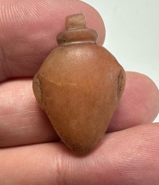 Picture of   Ancient Egypt. CARNELIAN STONE HEART AMULET. 600 - 300 B.C