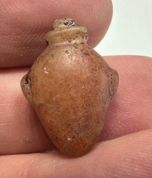 Picture of  Ancient Egypt. CARNELIAN STONE HEART AMULET. 600 - 300 B.C