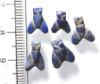 Picture of Ancient Egypt. LOT OF 5  LAPIS LAZULI  STONE FLY AMULETS. 600 - 300 B.C