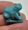 Picture of ANCIENT EGYPT.  BEAUTIFUL COLOR. GRECO - ROMAN - FAIENCE FROG SCARABOID . 300 B.C - 100 A.D