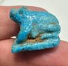 Picture of ANCIENT EGYPT.  BEAUTIFUL COLOR. GRECO - ROMAN - FAIENCE FROG SCARABOID . 300 B.C - 100 A.D