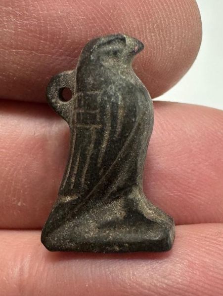 Picture of   Ancient Egypt.   Stone Falcon (Horus) Amulet  . Ptolemaic Period. 3rd century B.C