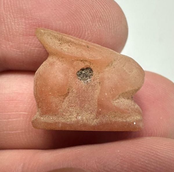 Picture of ANCIENT EGYPT -  BEAUTIFUL  CARNELIAN AMULET OF A HARE . LATE PERIOD. 300 - 100 B.C