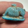 Picture of ANCIENT EGYPT.  BEAUTIFUL COLOR. GRECO - ROMAN - FAIENCE SOW AMULET . 300 B.C - 100 A.D