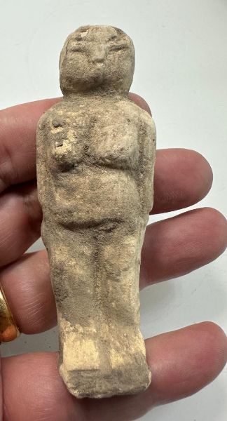 Picture of ANCIENT EGYPT. ROMAN PERIOD. STONE FIGURE OF A FEMALE. 100 - 300 A.D