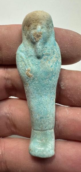 Picture of ANCIENT EGYPT. 26TH DYNASTY. FAIENCE USHABTI. 600 - 300 B.C