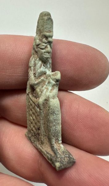 Picture of ANCIENT EGYPT. 26TH DYNASTY. FAIENCE ISIS AMULET. 600 - 300 B.C