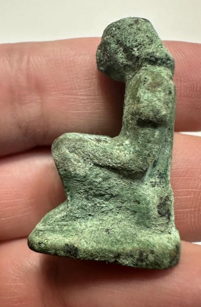 Picture of ANCIENT EGYPT. 26TH DYNASTY. BRONZE FIGURE OF A PRIEST?! . 600 - 300 B.C