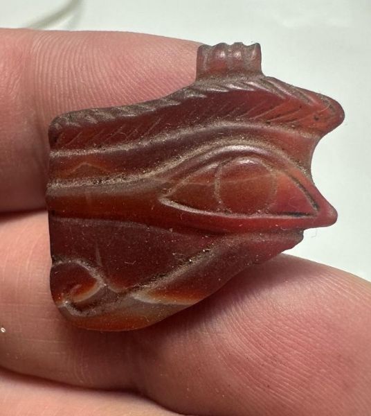 Picture of   Ancient Egypt.   Stone Eye of Horus Amulet  . 600 - 300 B.C