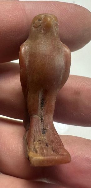 Picture of  Ancient Egypt.  LARGE Stone Falcon (Horus) Amulet  . Ptolemaic Period. 3rd century B.C