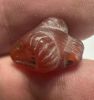 Picture of  Ancient Egypt.  LATE PERIOD. 600 - 100 B.C.  STONE  RAM'S HEAD  AMULET (KHNUM)