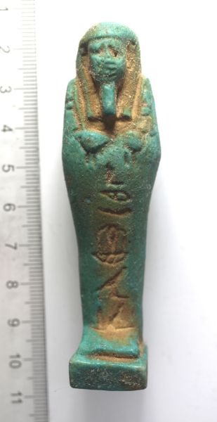 Picture of ANCIENT EGYPT. 26TH DYNASTY. FAIENCE USHABTI. 600 - 300 B.C