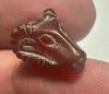 Picture of  Ancient Egypt.  LATE PERIOD. 600 - 100 B.C.  STONE  RAM'S HEAD  AMULET (KHNUM)