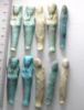 Picture of Ancient Egypt.  LATE PERIOD. 600 - 100 B.C.  LOT OF 10 FAIENCE USHABTIS