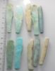 Picture of Ancient Egypt.  LATE PERIOD. 600 - 100 B.C.  LOT OF 10 FAIENCE USHABTIS